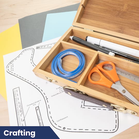 Pacific Arc 13" Bamboo Paint Box with 3 Compartments